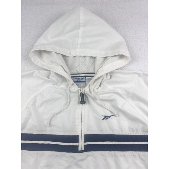 Vintage Reebok Windbreaker Jacket Mens Size Large 1/4 Zip Retro Y2K Lightweight - Picture 2 of 10